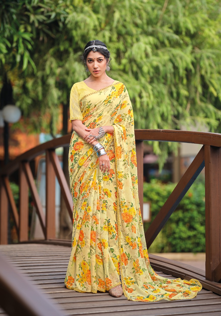 lt kashvi creation olivia vol 2 chiffon beautifull print saree catalog