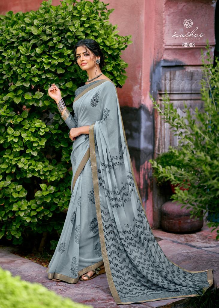 lt kashvi creation simaya chiffon beautifull print saree catalog