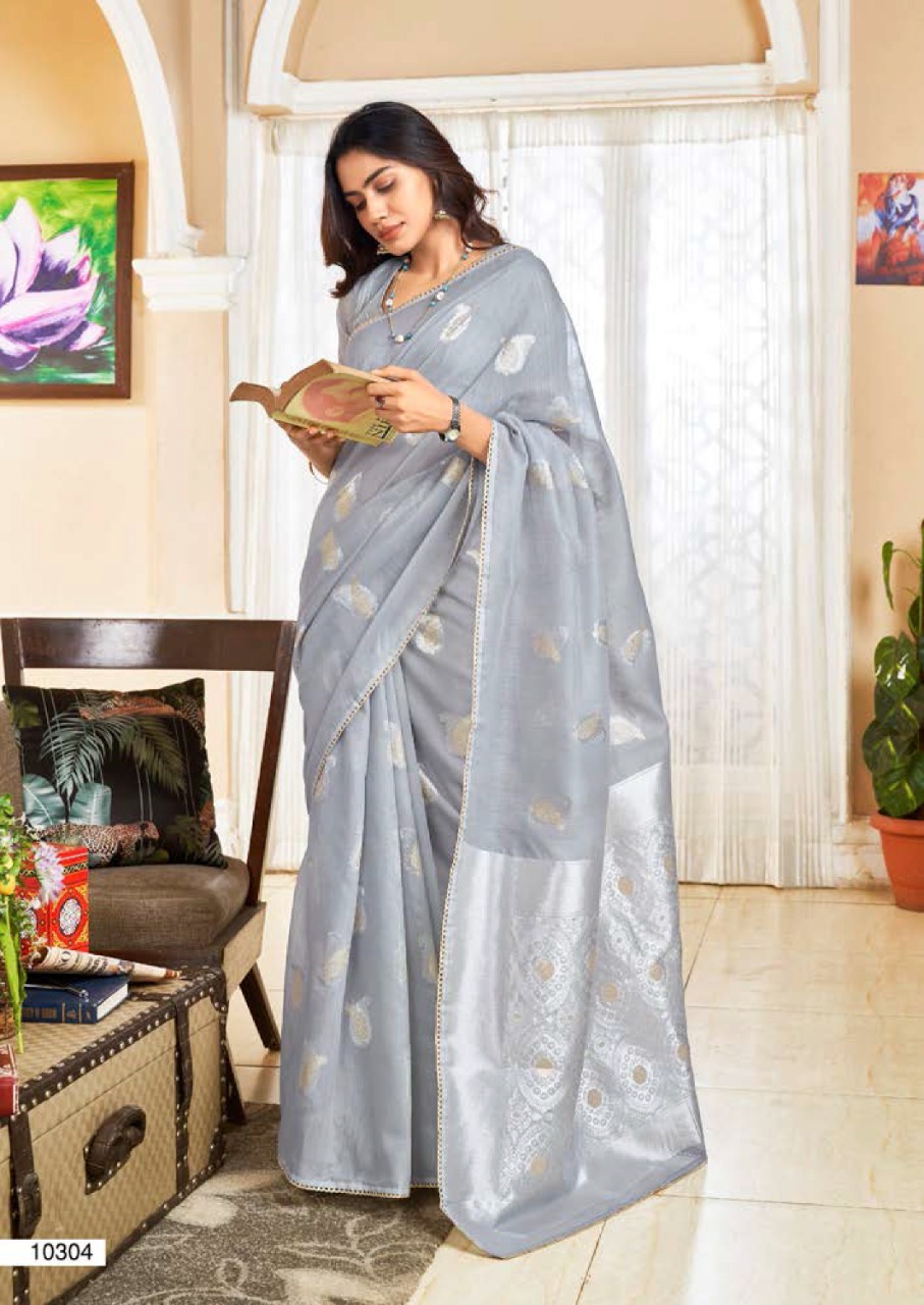 lt revanta creation charvi cotton silk regal look saree catalog