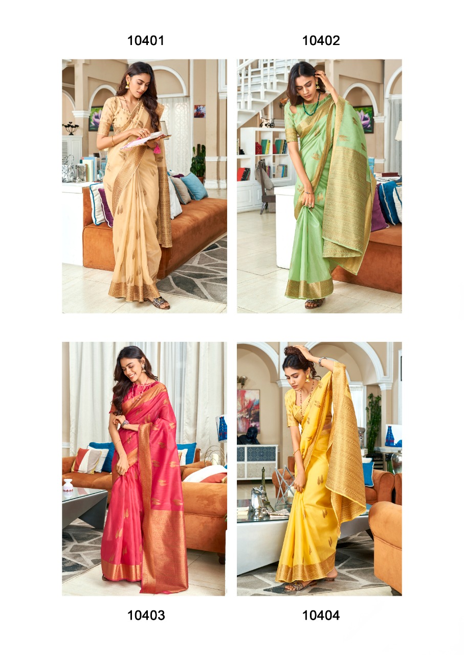 lt revanta creation palak cotton silk regal look saree catalog