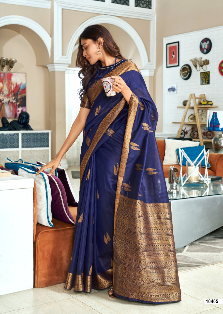 lt revanta creation palak cotton silk regal look saree catalog