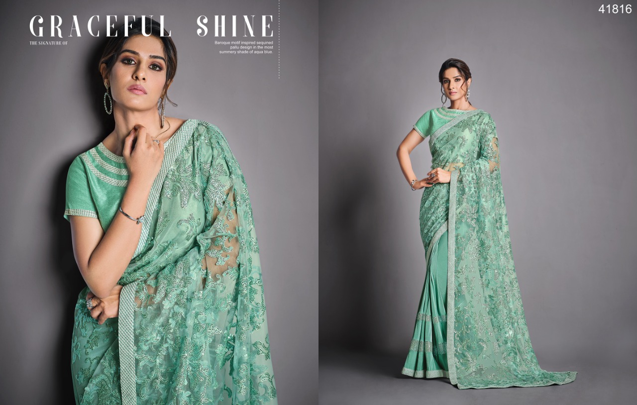 mahotsav norita eileen 41800 series lycra festive look saree catalog