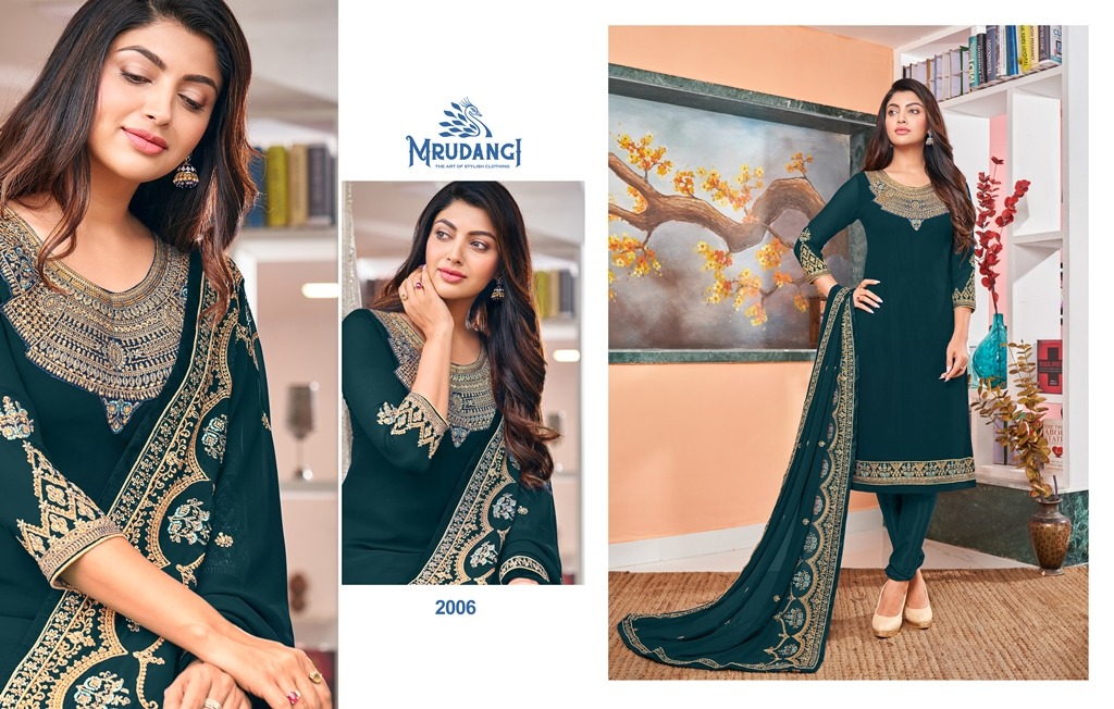 mrudangi heer 2006 series georgette attractive salwar suit catalog