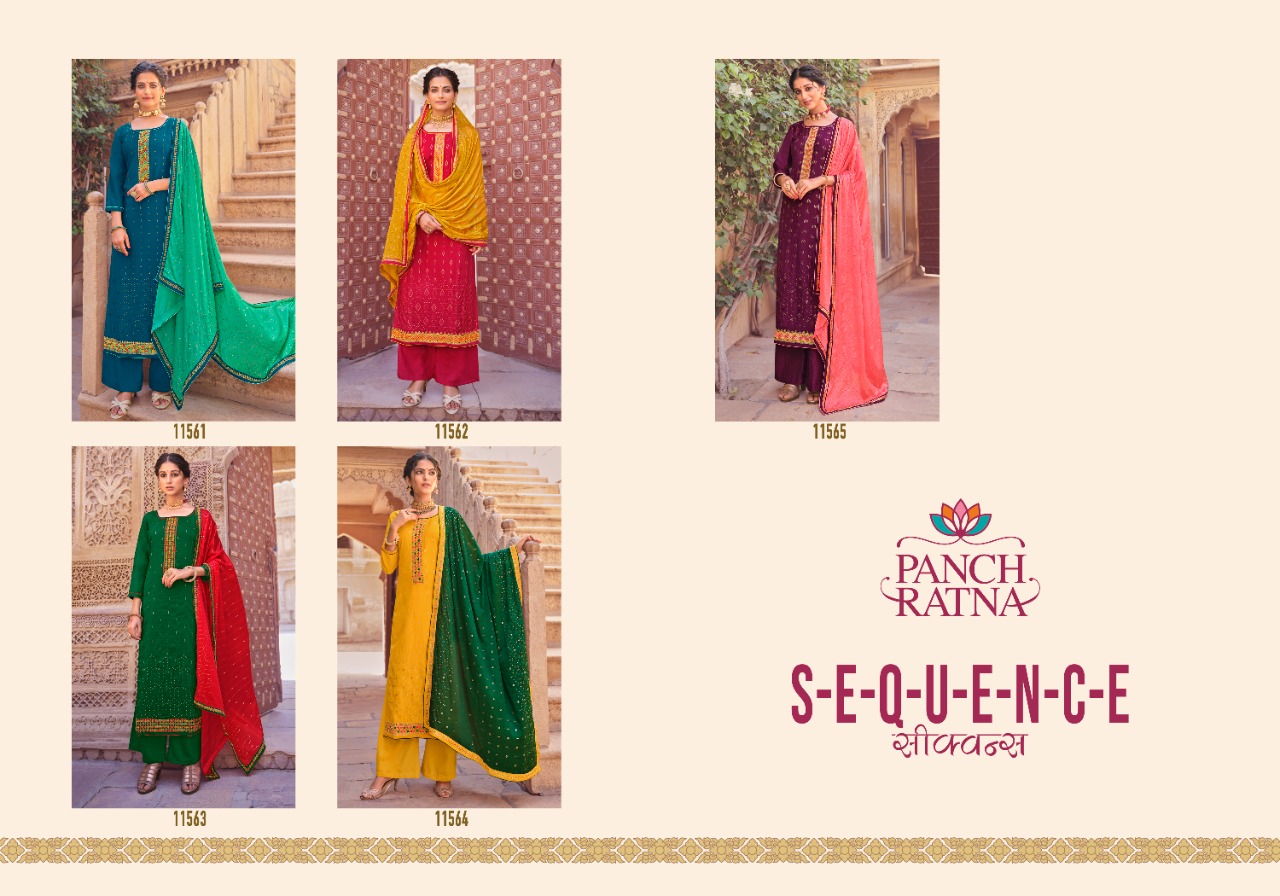 panch ratna sequence pasmina elegant salwar suit catalog