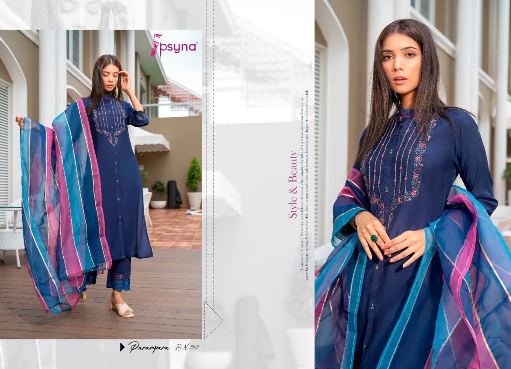 psyna parampara vol 2 silk astonishing top bottom with dupatta catalog