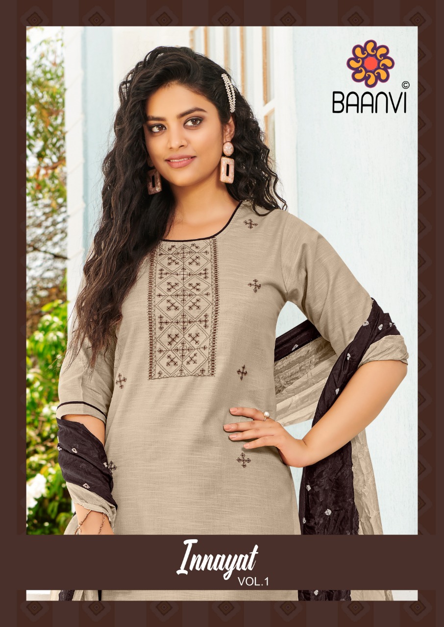 r studio Baanvi innayat regal look catchy look kurti with pant and dupatta catalog