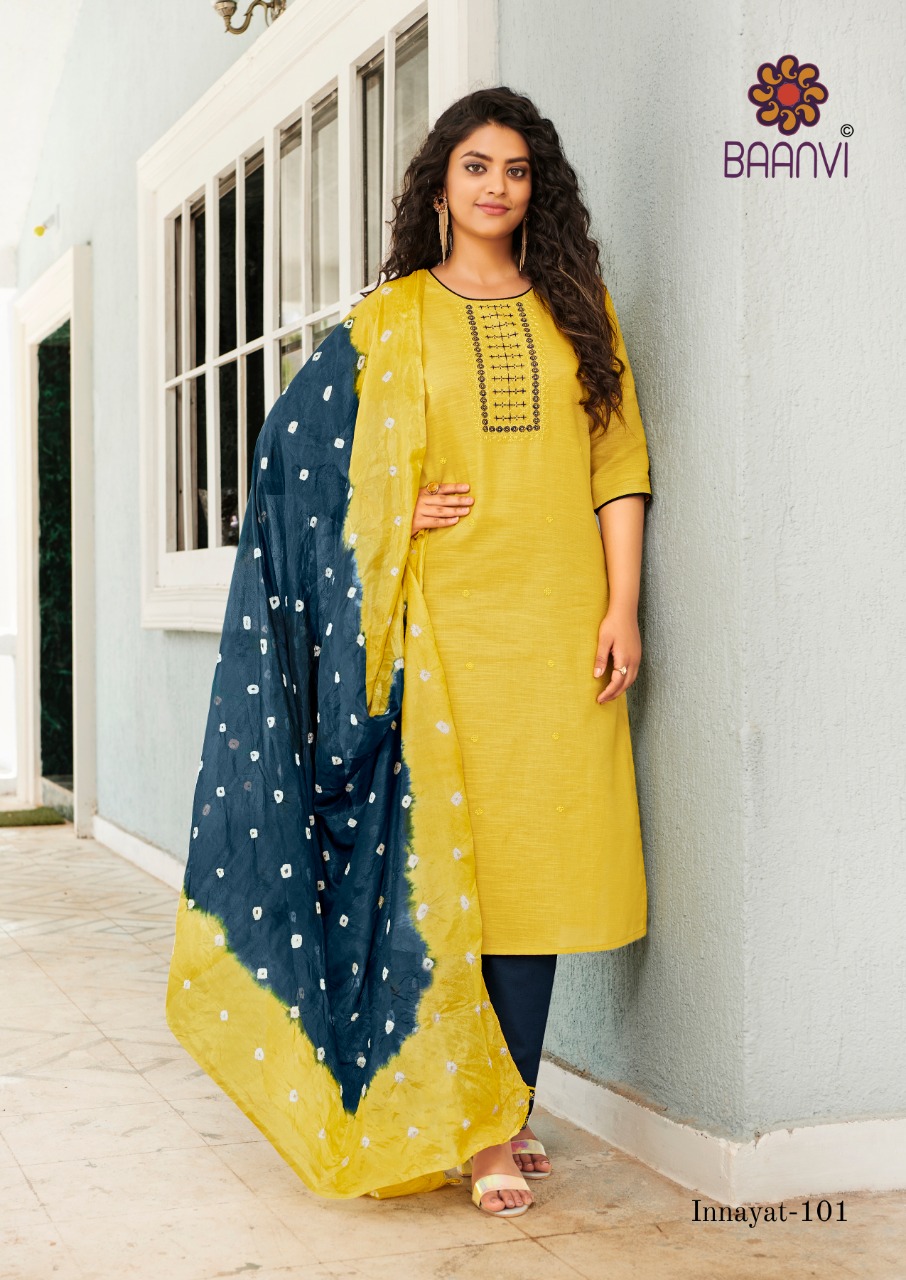 r studio Baanvi innayat regal look catchy look kurti with pant and dupatta catalog