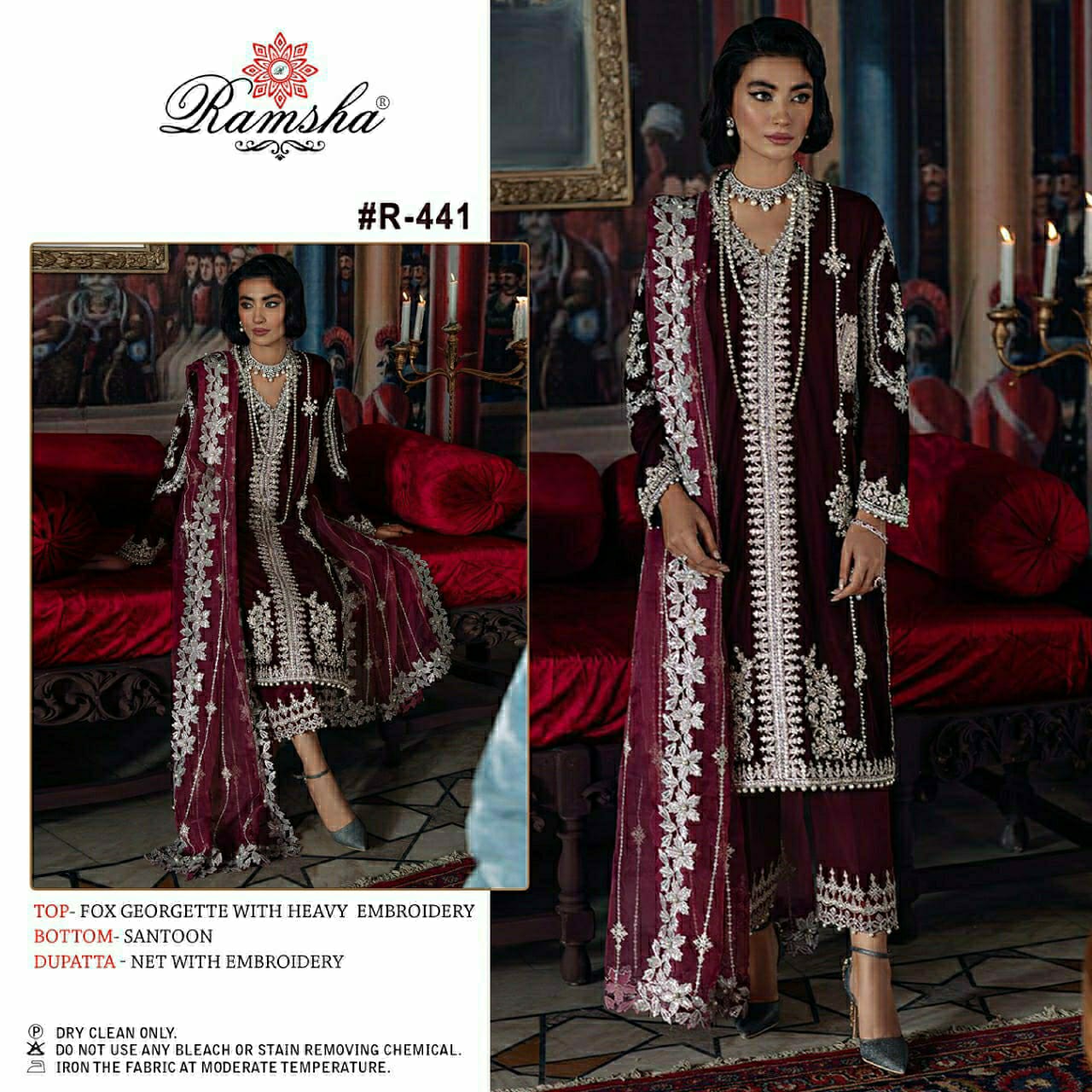 ramsha ramsha r 441 georget astonishing salwar suit singale