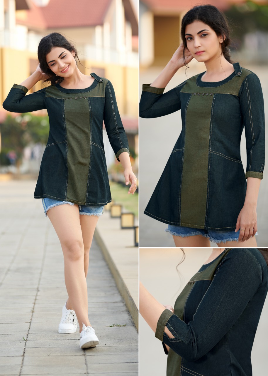 Rangjyot style cotton catchy look top catalog