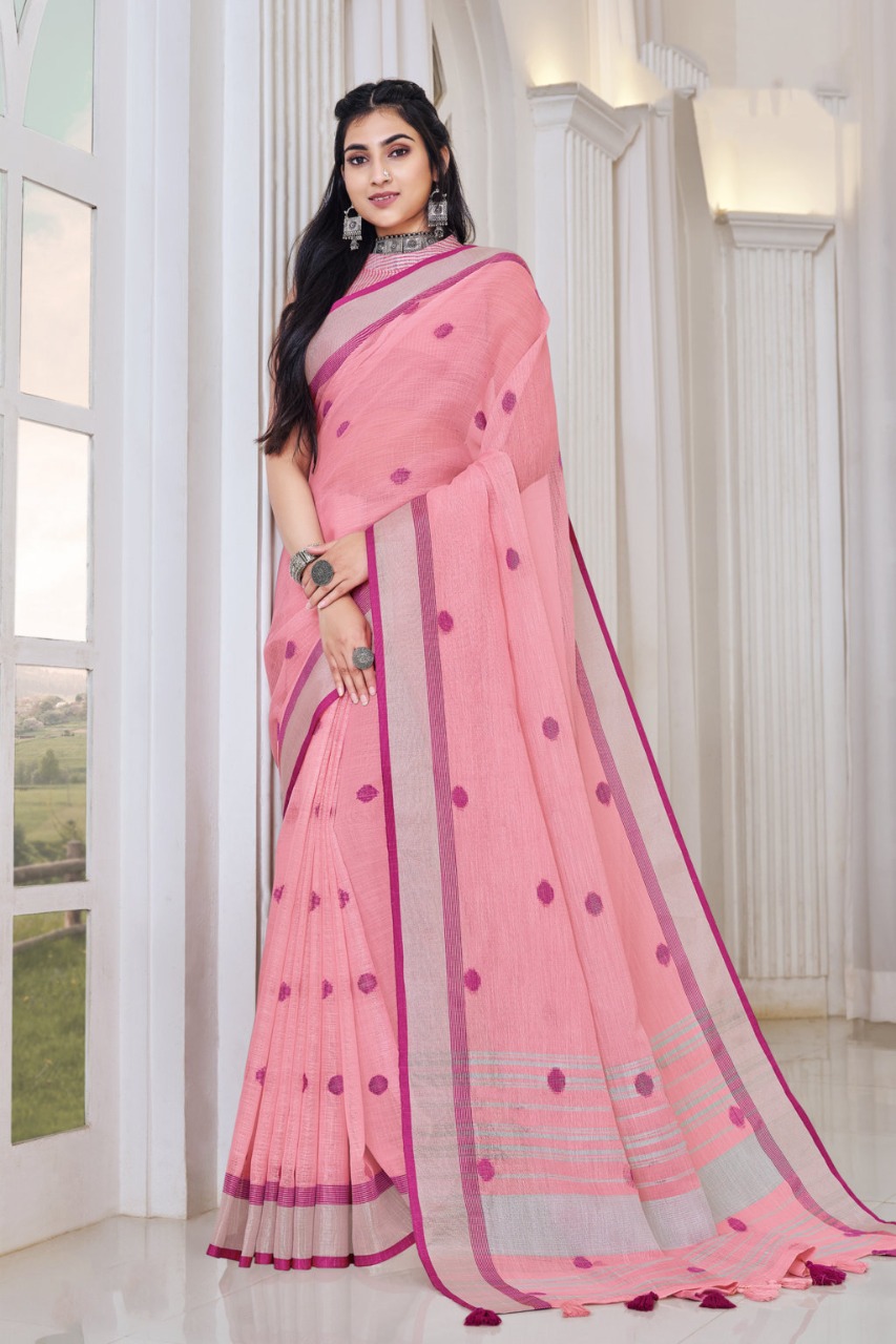 sangam print aliaa linen elegant saree catalog