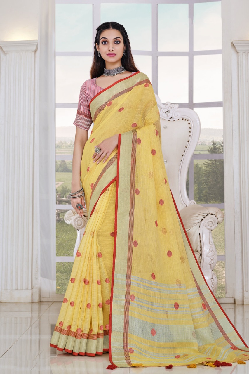 sangam print aliaa linen elegant saree catalog