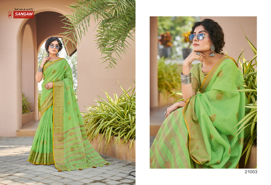 sangam print amrapali cotton elegant saree catalog