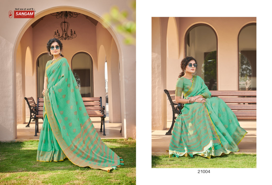 sangam print amrapali cotton elegant saree catalog