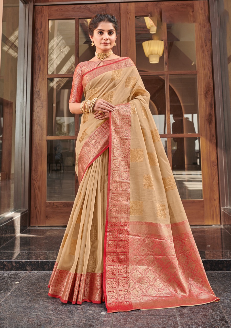 sangam print daksh moti linen elegant saree catalog