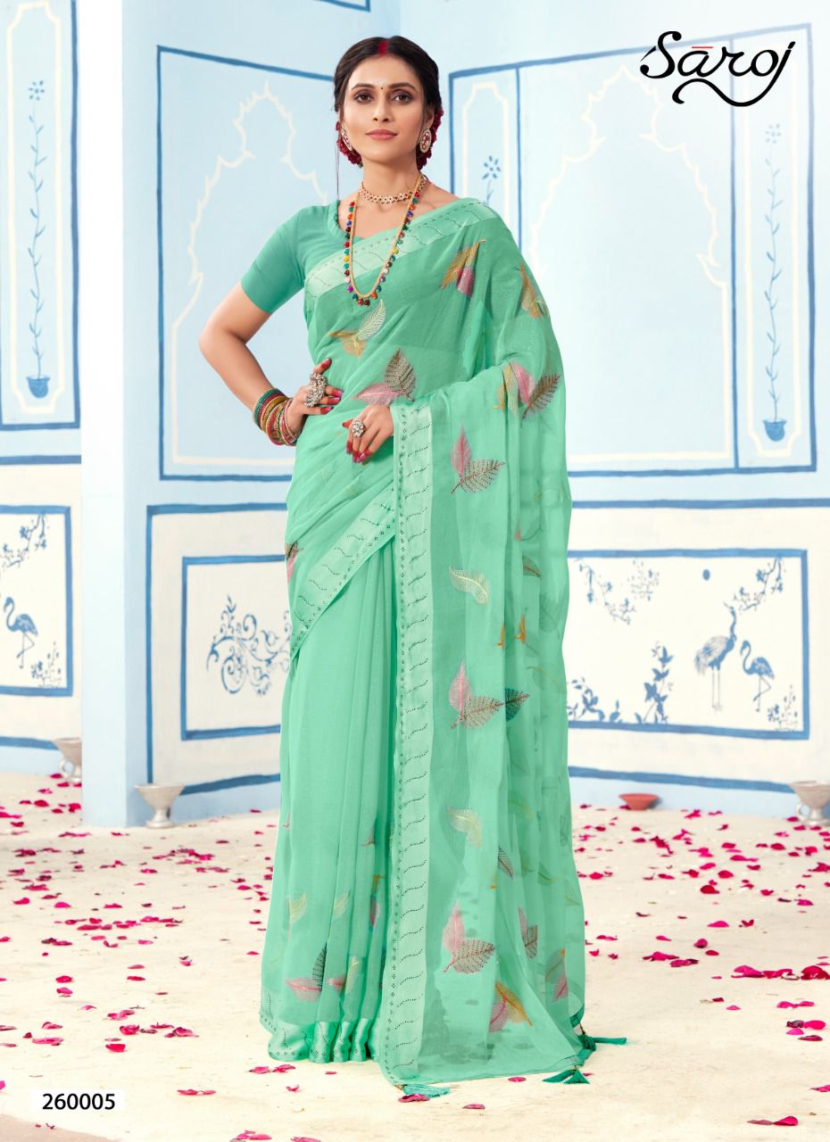 saroj saree advika simer gorgeous look saree catalog