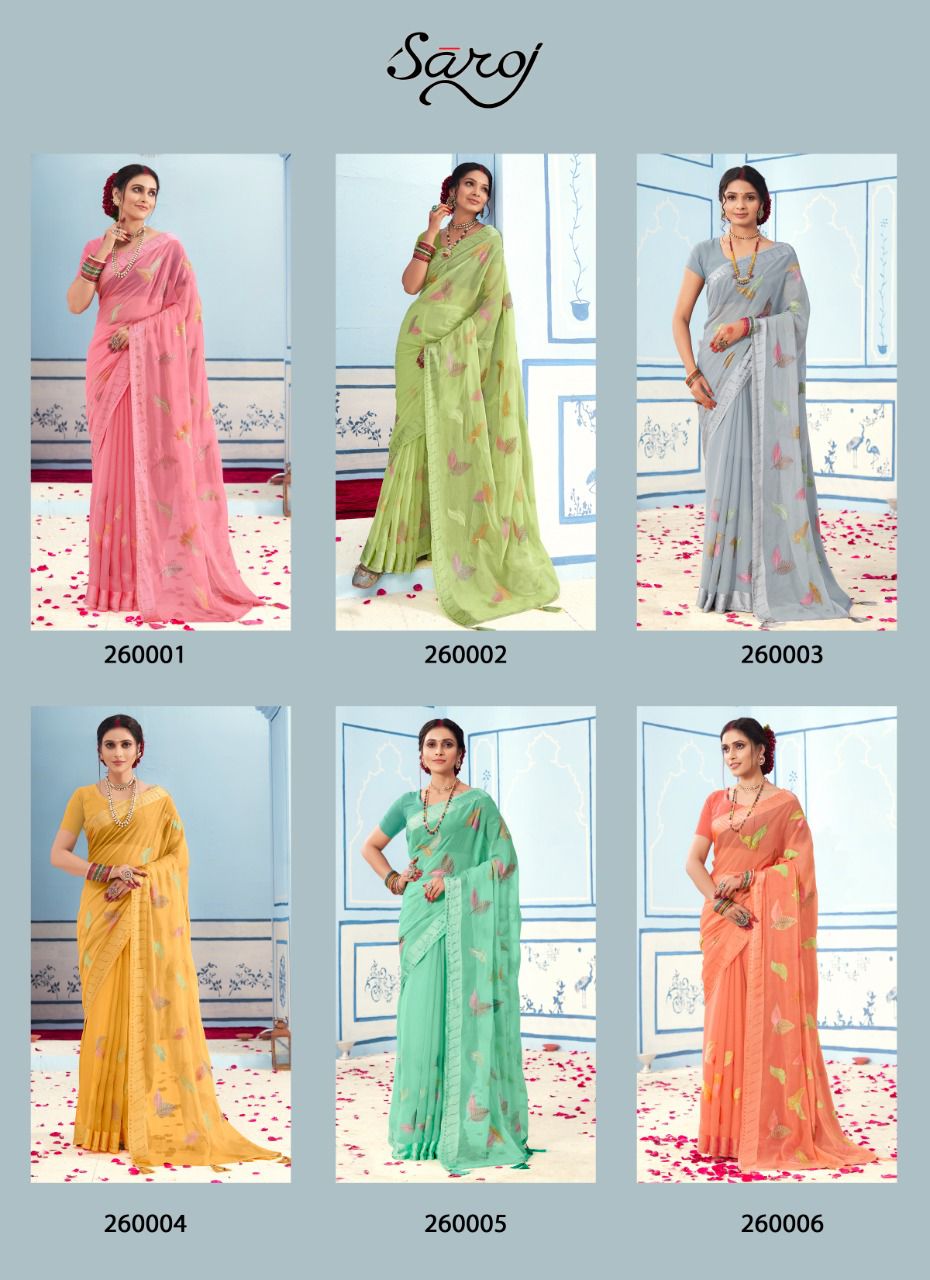 saroj saree advika simer gorgeous look saree catalog