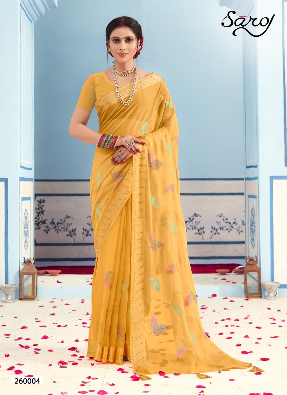 saroj saree advika simer gorgeous look saree catalog