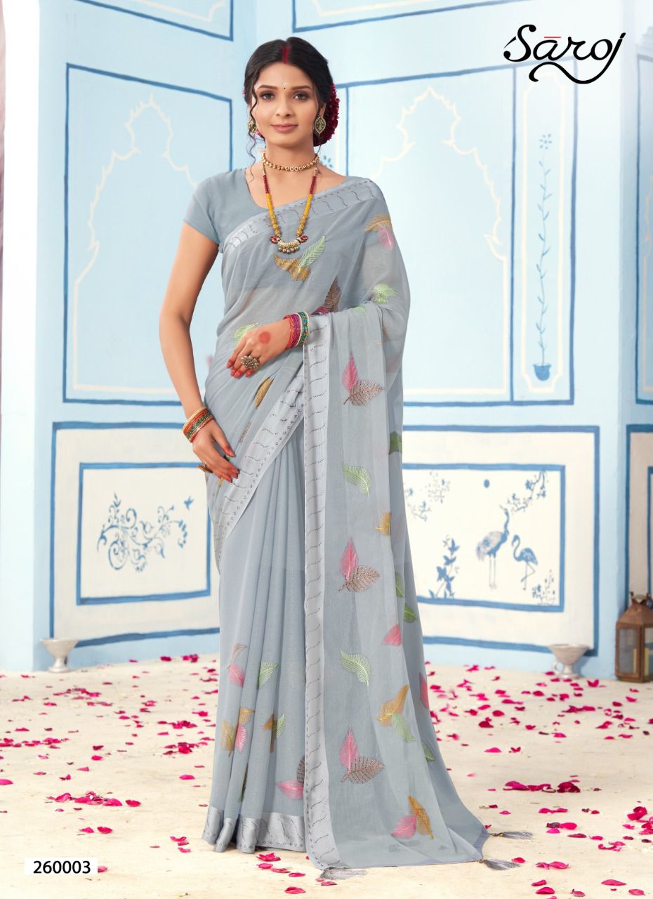 saroj saree advika simer gorgeous look saree catalog