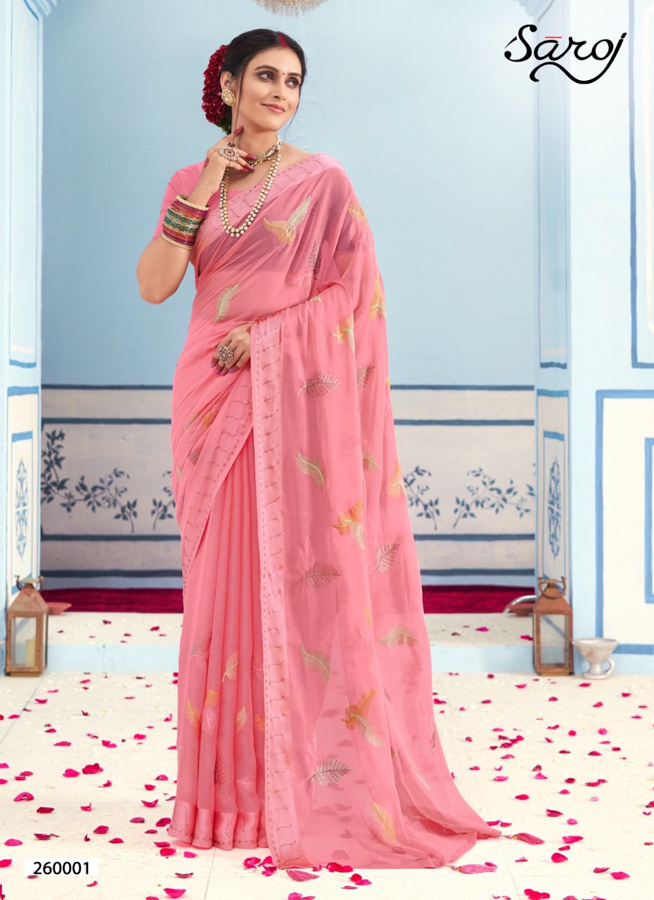 saroj saree advika simer gorgeous look saree catalog