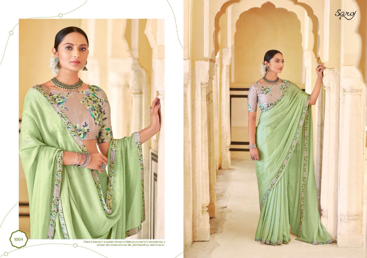 saroj saree allisha weightless exclusive print saree catalog