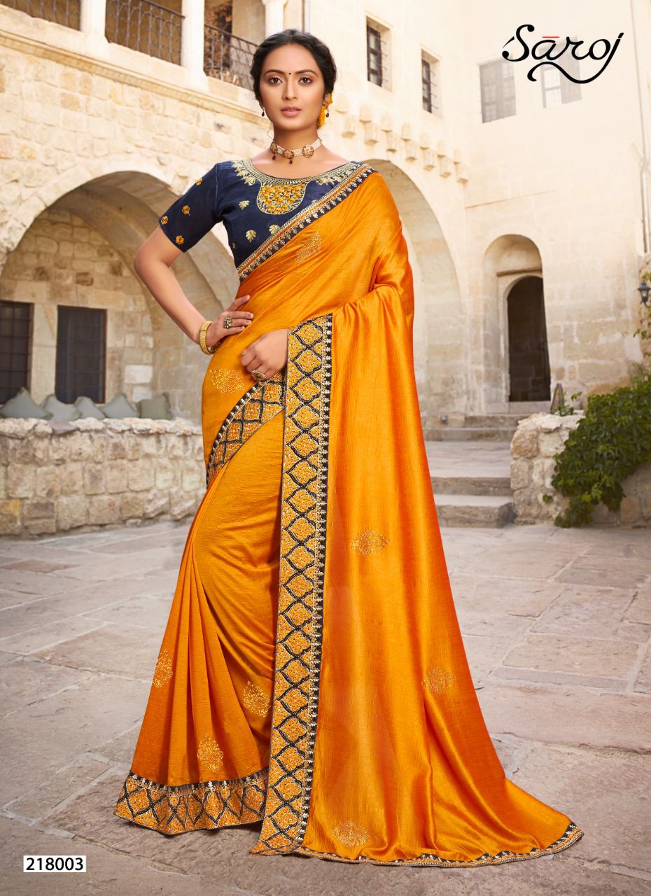 saroj saree Ardhangini vichitra silk gorgeous look saree catalog