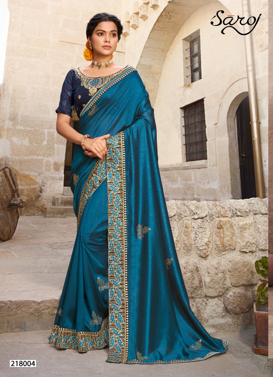 saroj saree Ardhangini vichitra silk gorgeous look saree catalog