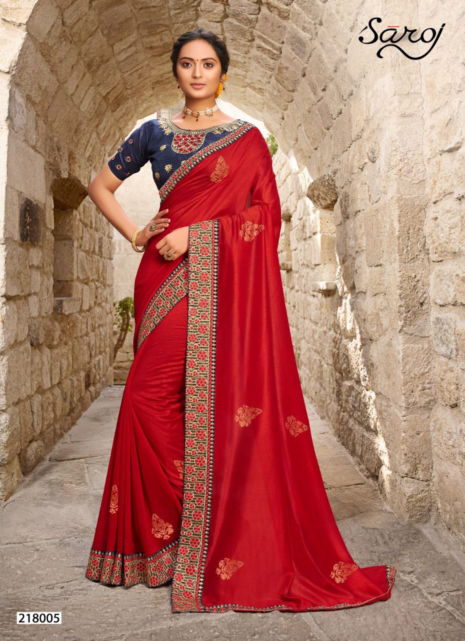 saroj saree Ardhangini vichitra silk gorgeous look saree catalog