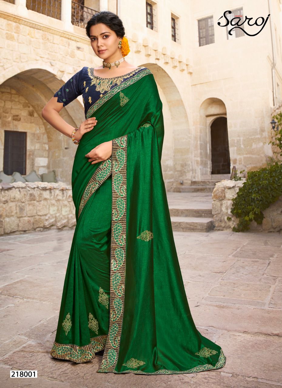 saroj saree Ardhangini vichitra silk gorgeous look saree catalog