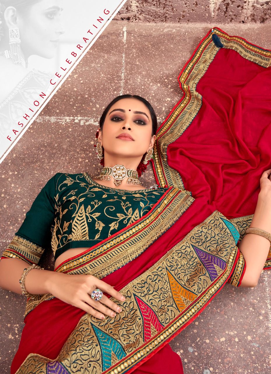 saroj saree Atrangi vichitra silk gorgeous look saree catalog