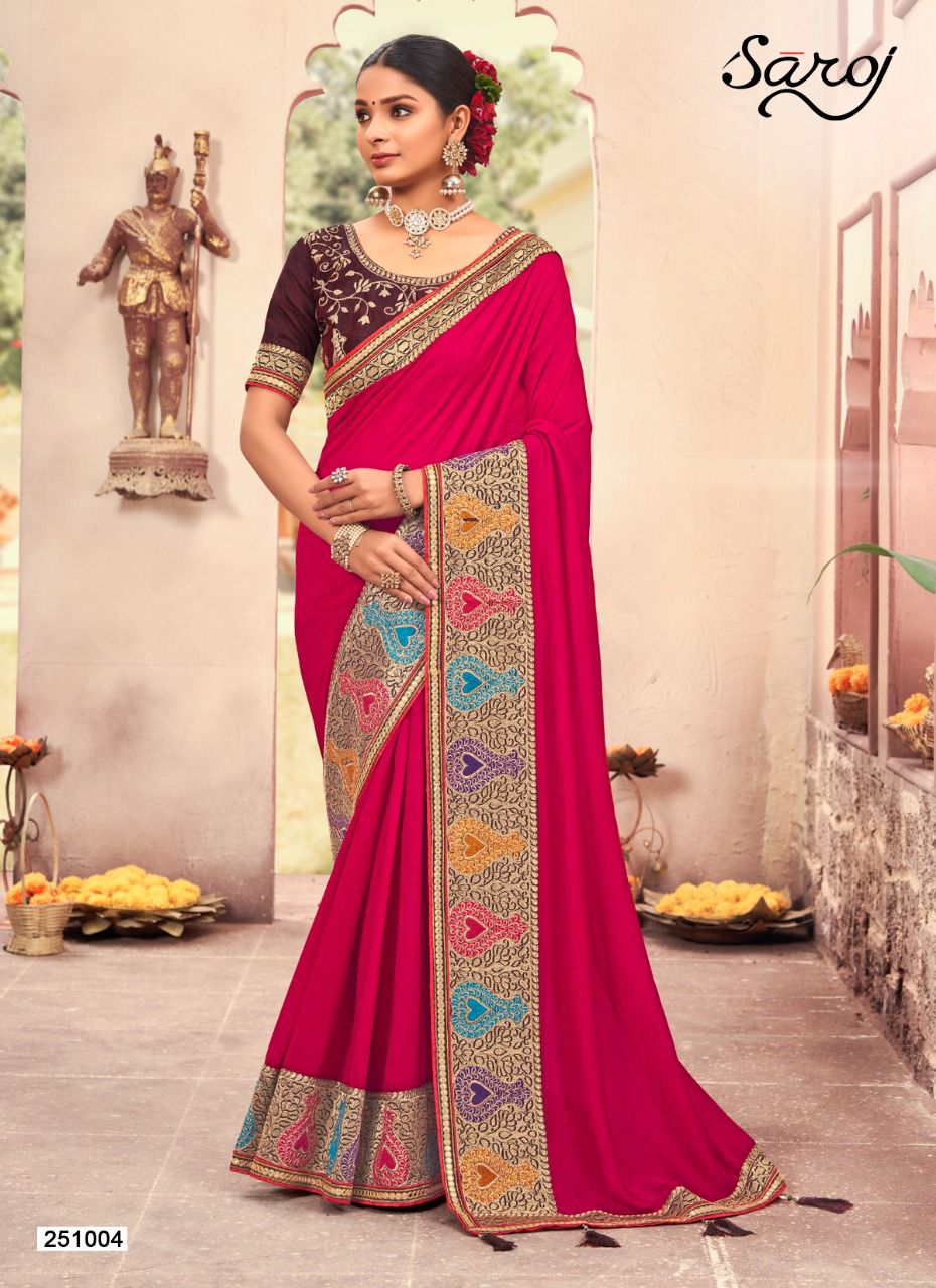 saroj saree Atrangi vichitra silk gorgeous look saree catalog