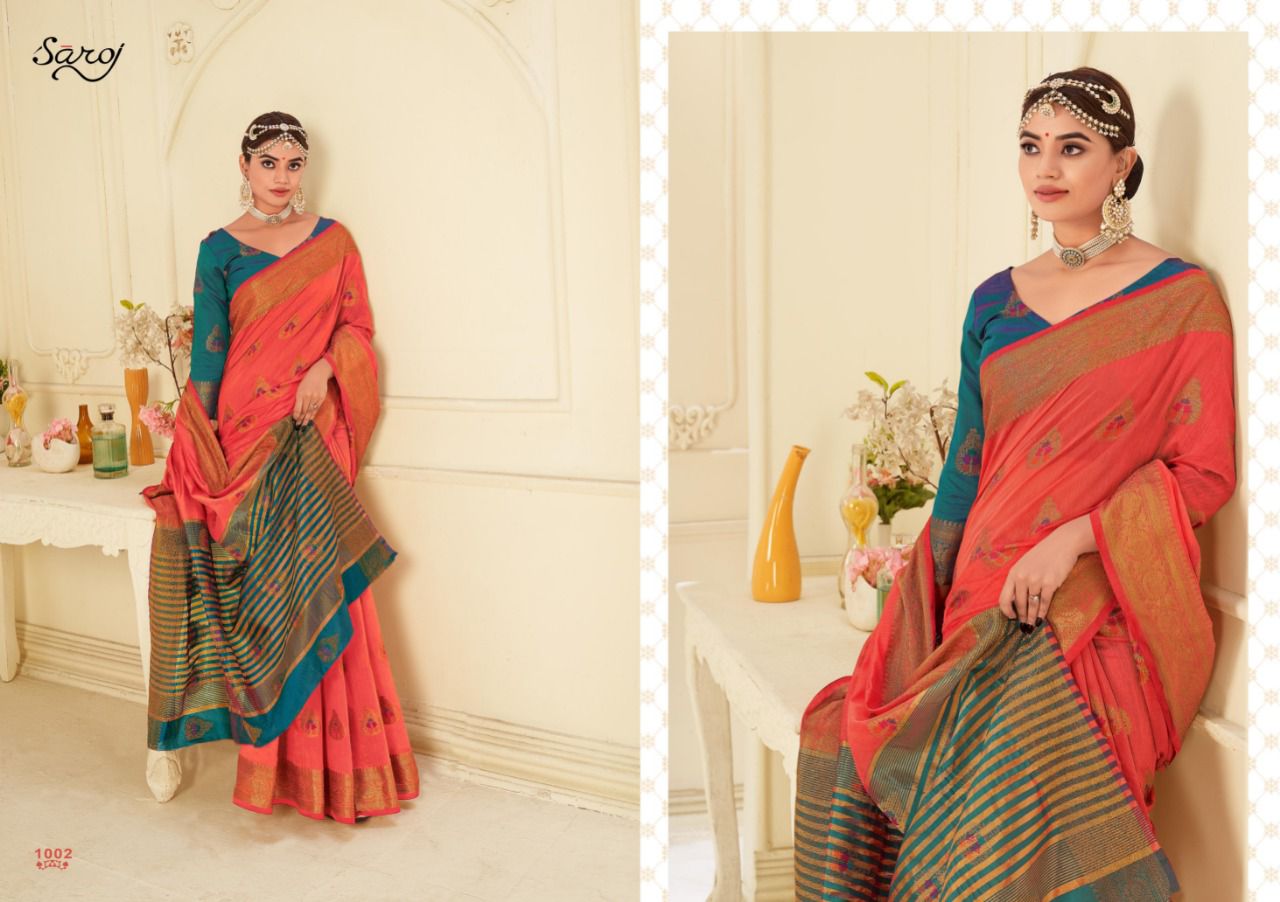 saroj saree deepika cotton astonishing saree catalog