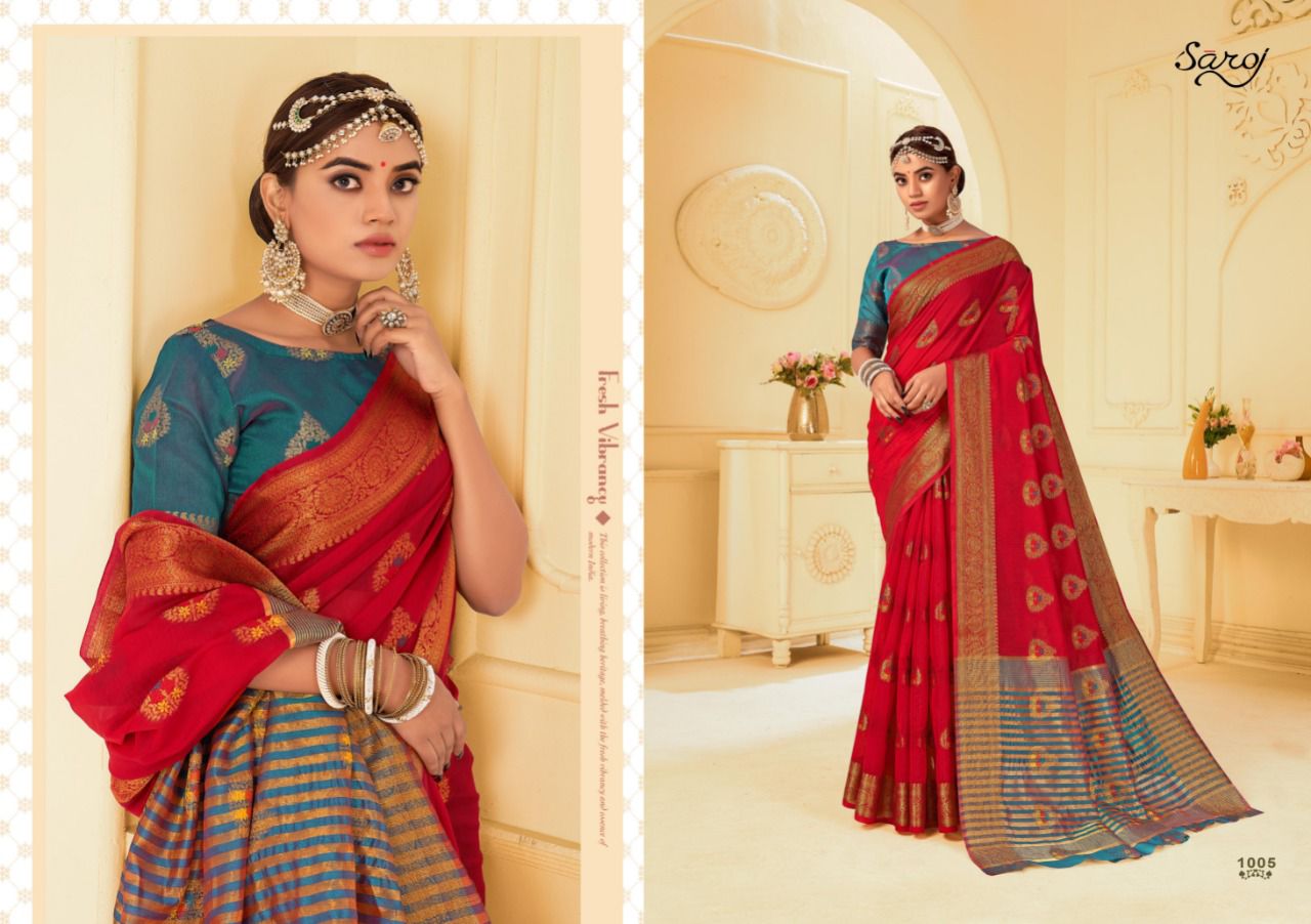 saroj saree deepika cotton astonishing saree catalog