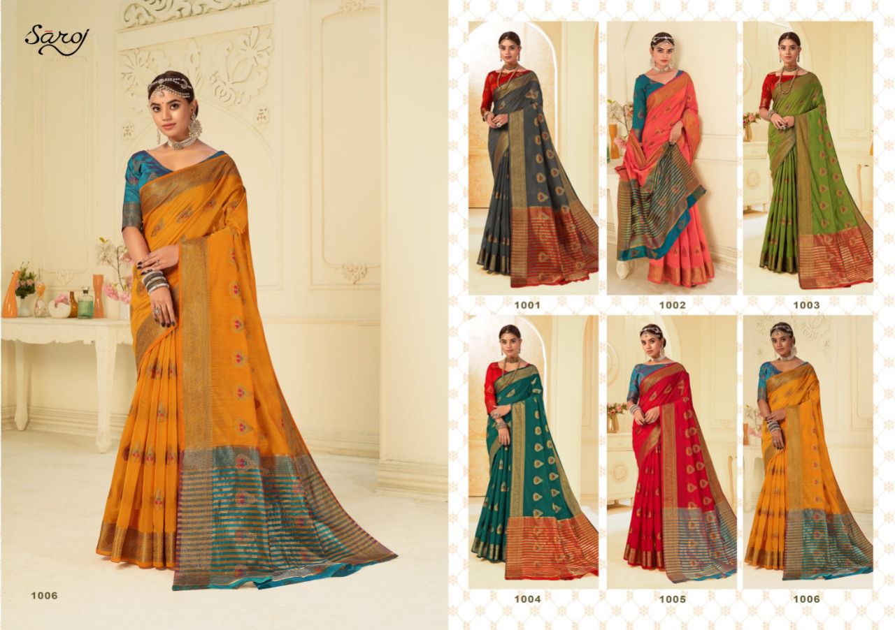 saroj saree deepika cotton astonishing saree catalog