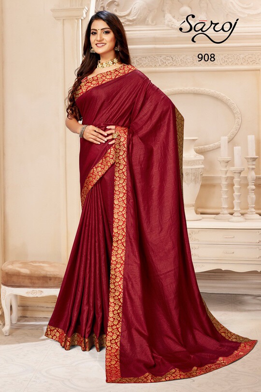 saroj saree kalpana vichitra silk gorgeous look saree catalog