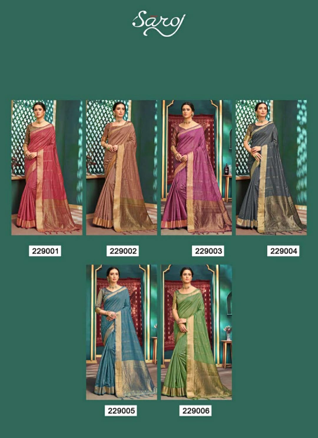 saroj saree ridhi cotton gorgeous look saree catalog