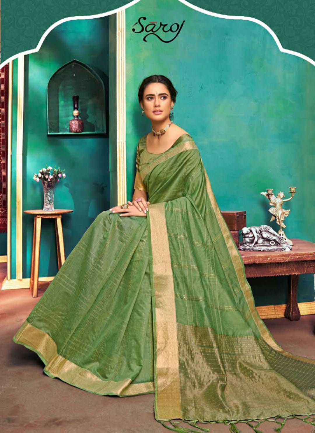 saroj saree ridhi cotton gorgeous look saree catalog