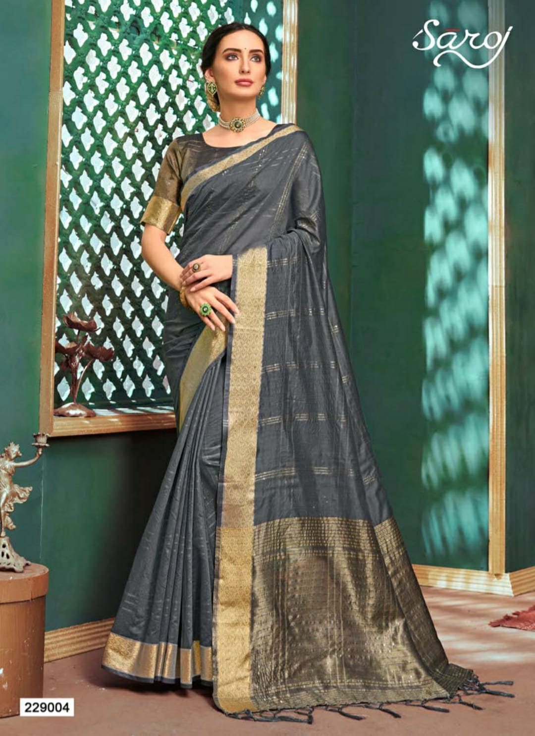 saroj saree ridhi cotton gorgeous look saree catalog