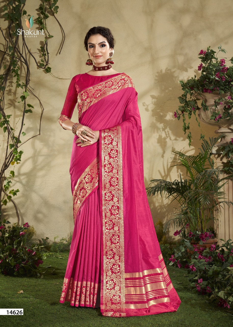 shakunt chaitrali art silk elegant look saree catalog