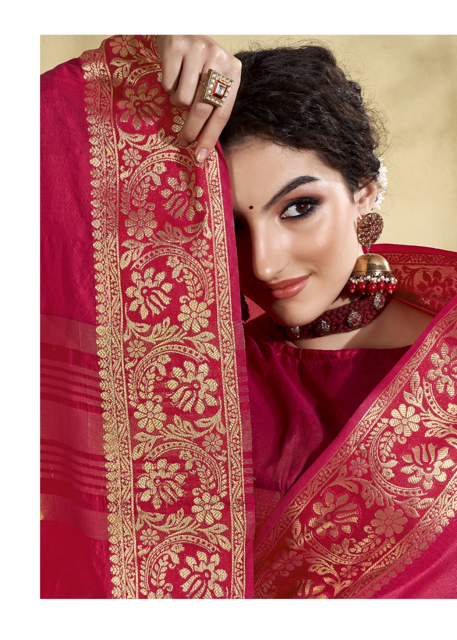 shakunt chaitrali art silk elegant look saree catalog