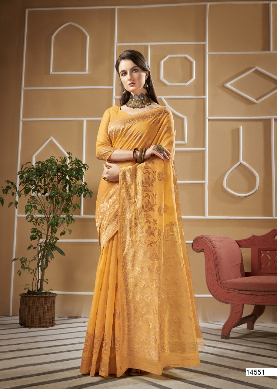 shakunt gold queen cotton regal look saree catalog