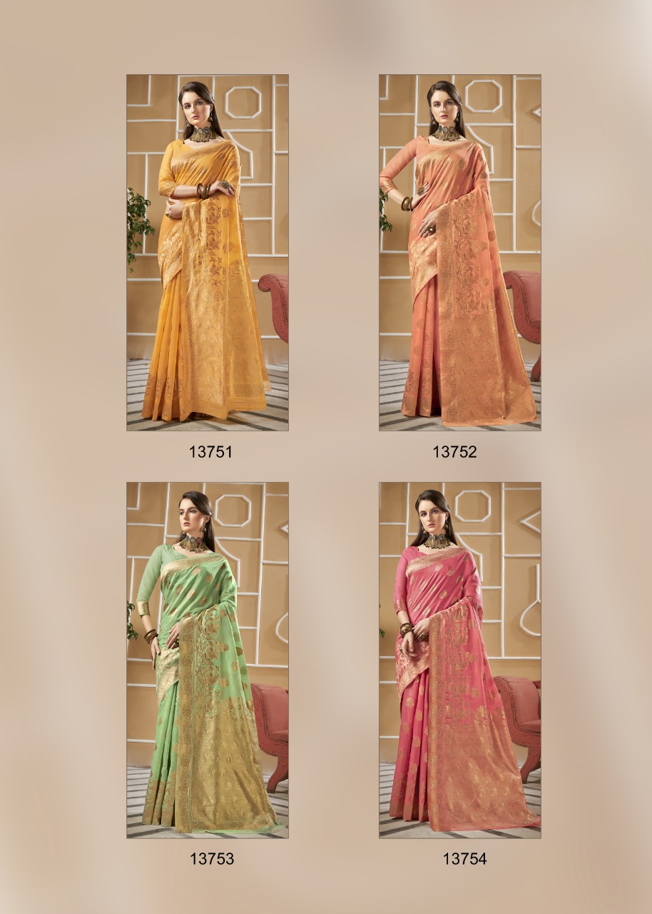 shakunt gold queen cotton regal look saree catalog