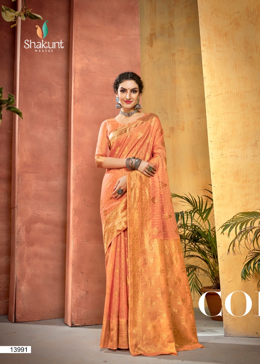 shakunt pranjana cotton regal look saree catalog