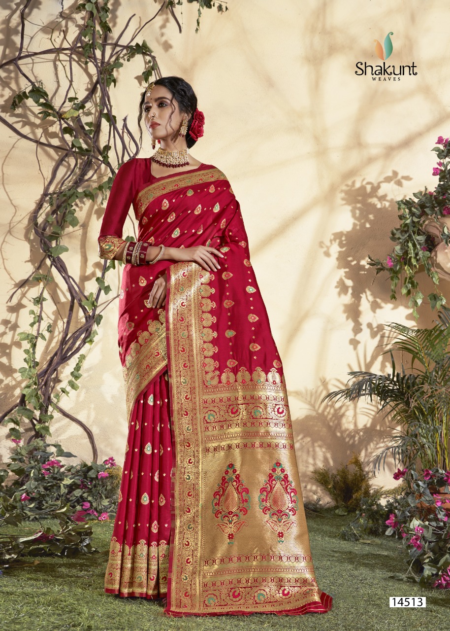 shakunt roopali art silk heavy look saree catalog