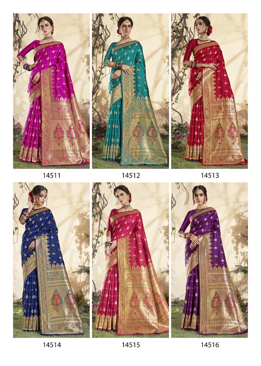 shakunt roopali art silk heavy look saree catalog