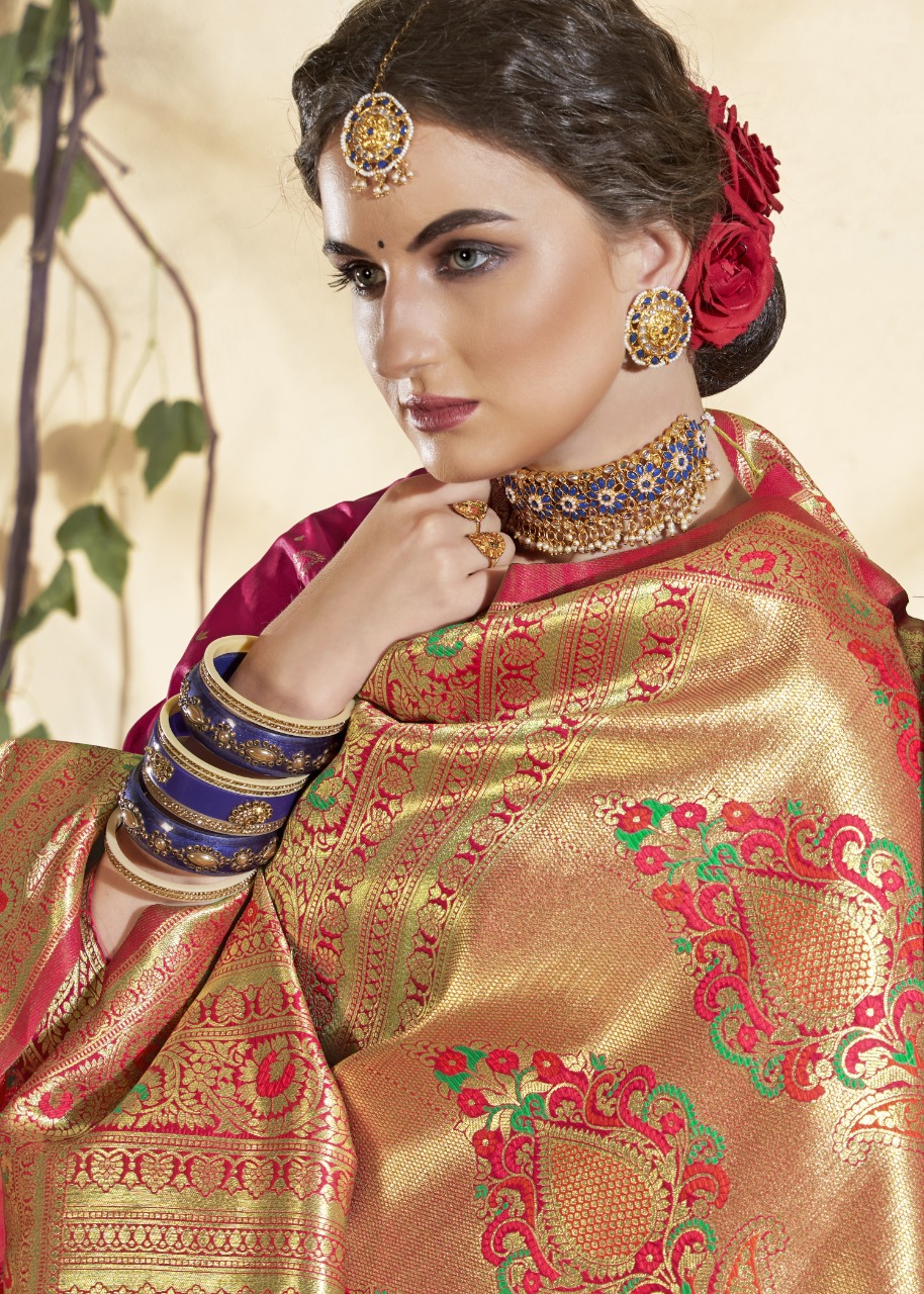 shakunt roopali art silk heavy look saree catalog