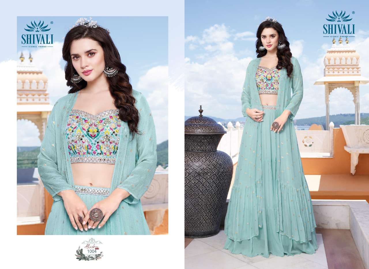 shivali alisha vol 10 fancy innovative style crop to with jacket catalog