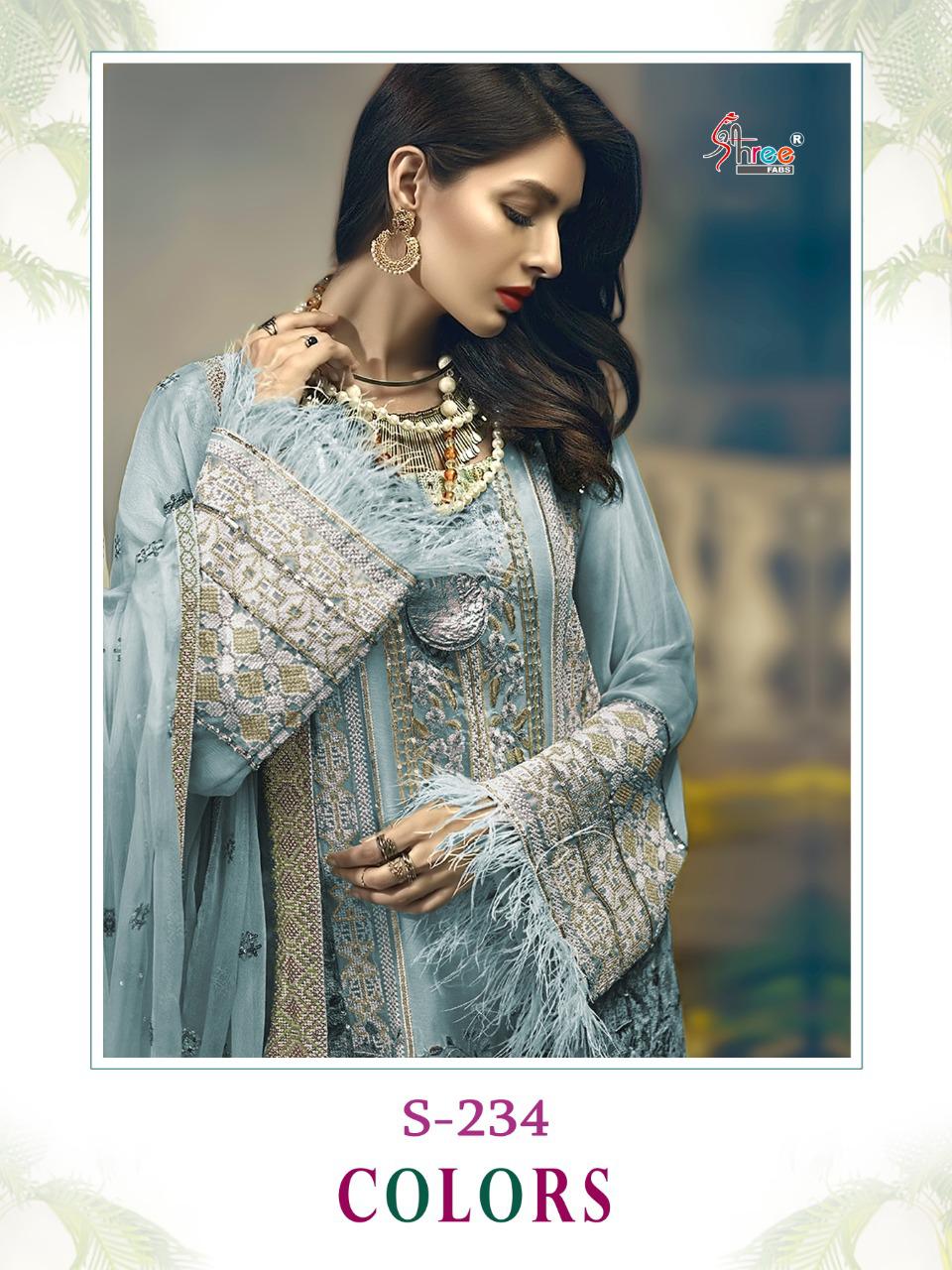 shree fab shree fab s 234 colour georgette catchy look salwar suit catalog