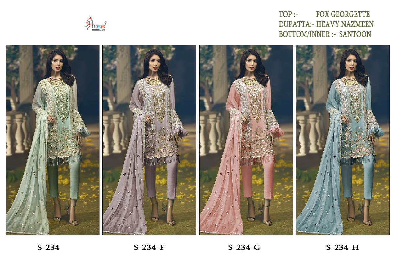shree fab shree fab s 234 colour georgette catchy look salwar suit catalog