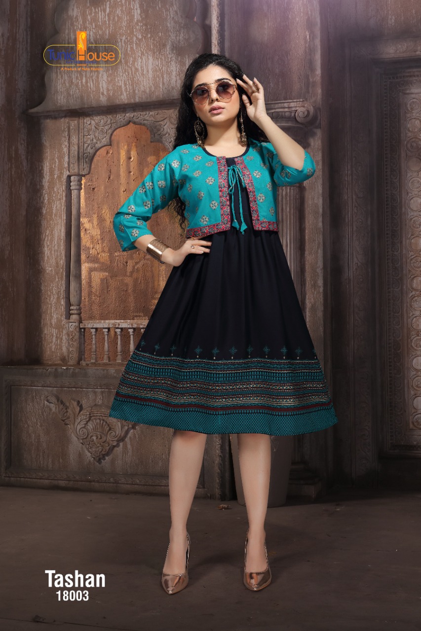 tunic house tashan rayon attrective look kurti catalog