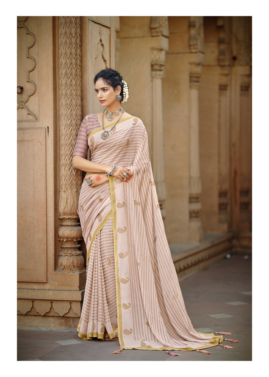 vallabhi print dolphin chiffon exclusive print saree catalog